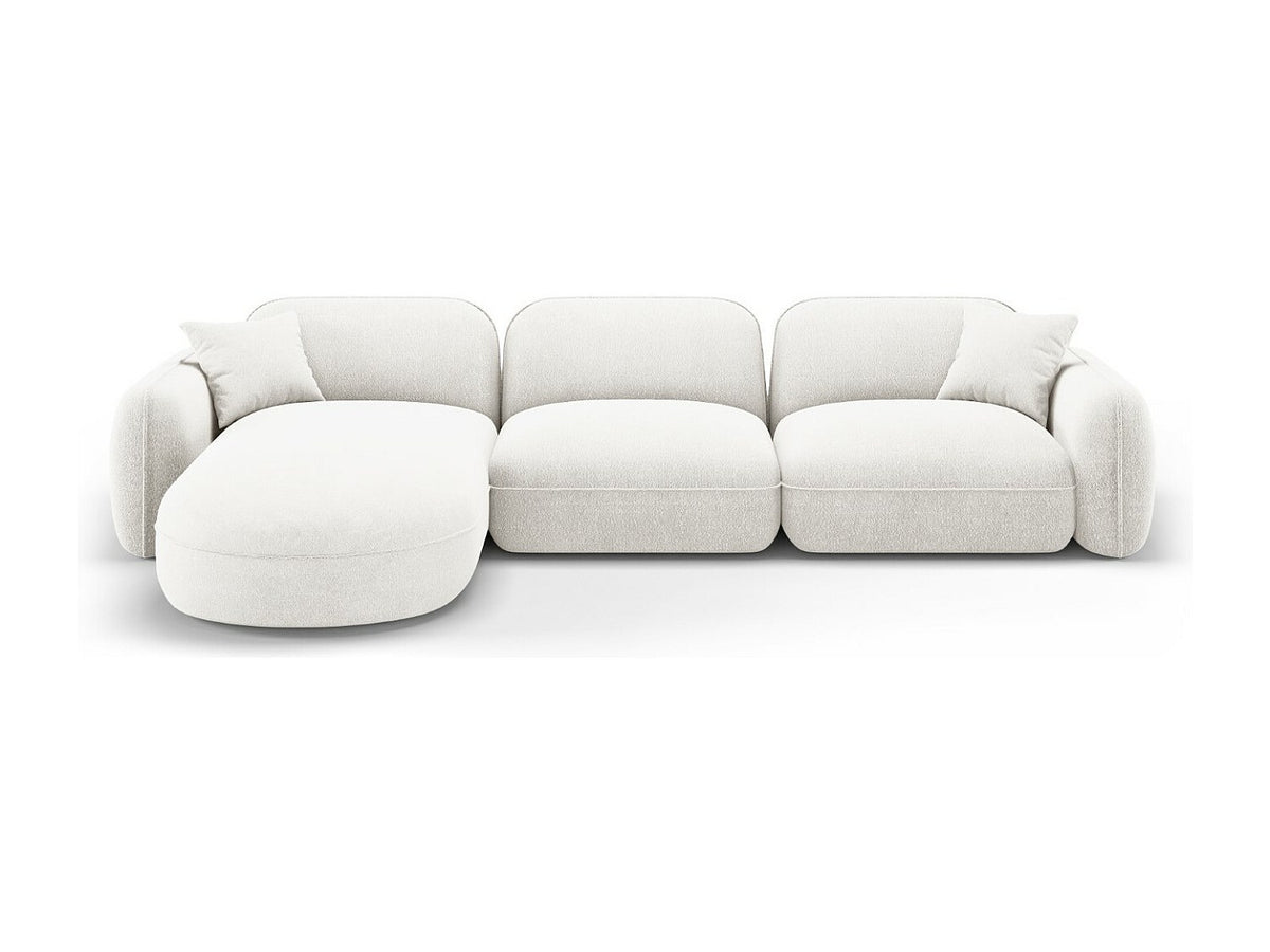 Canapé modulable 4 places beige velours