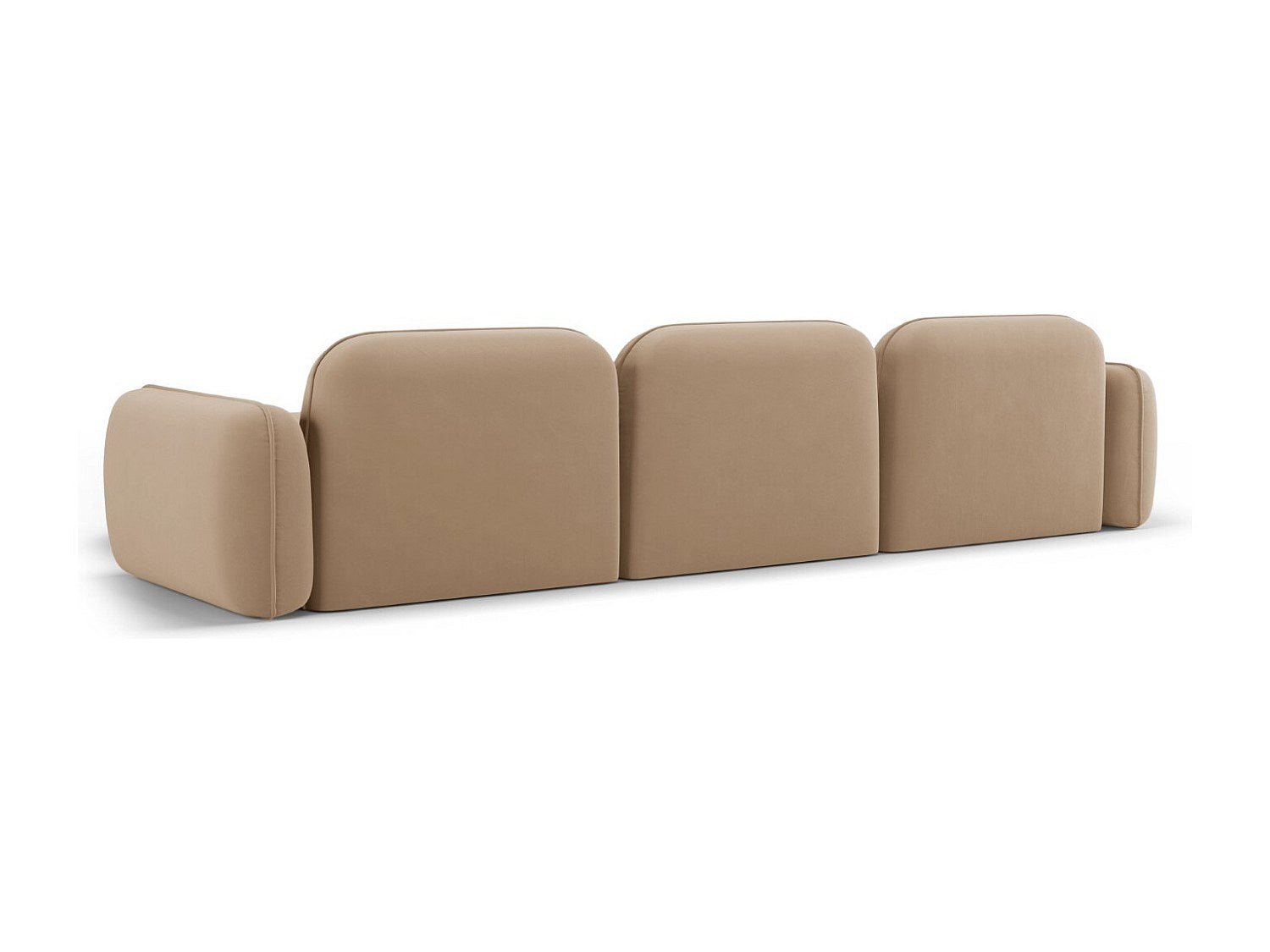 Canapé modulable 4 places marron velours