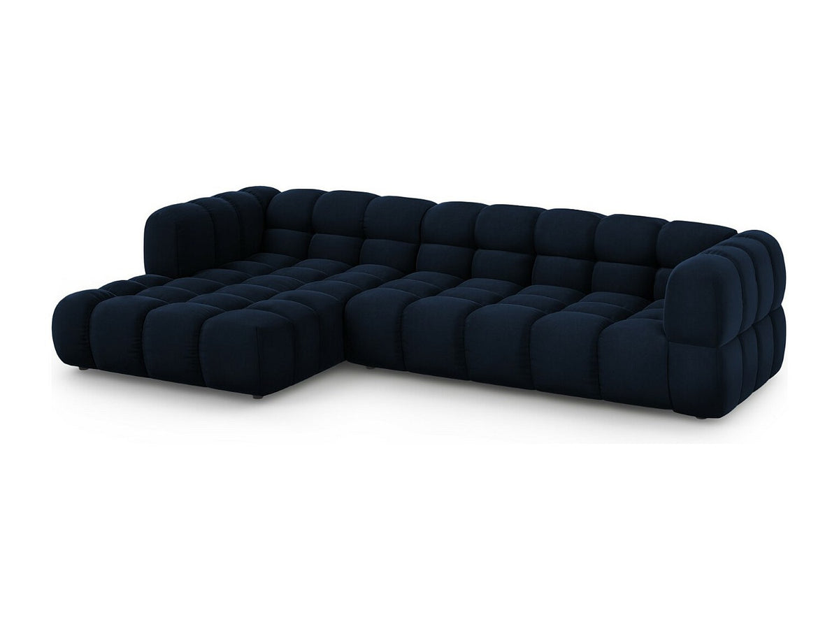 Canapé modulable 4 places bleu velours
