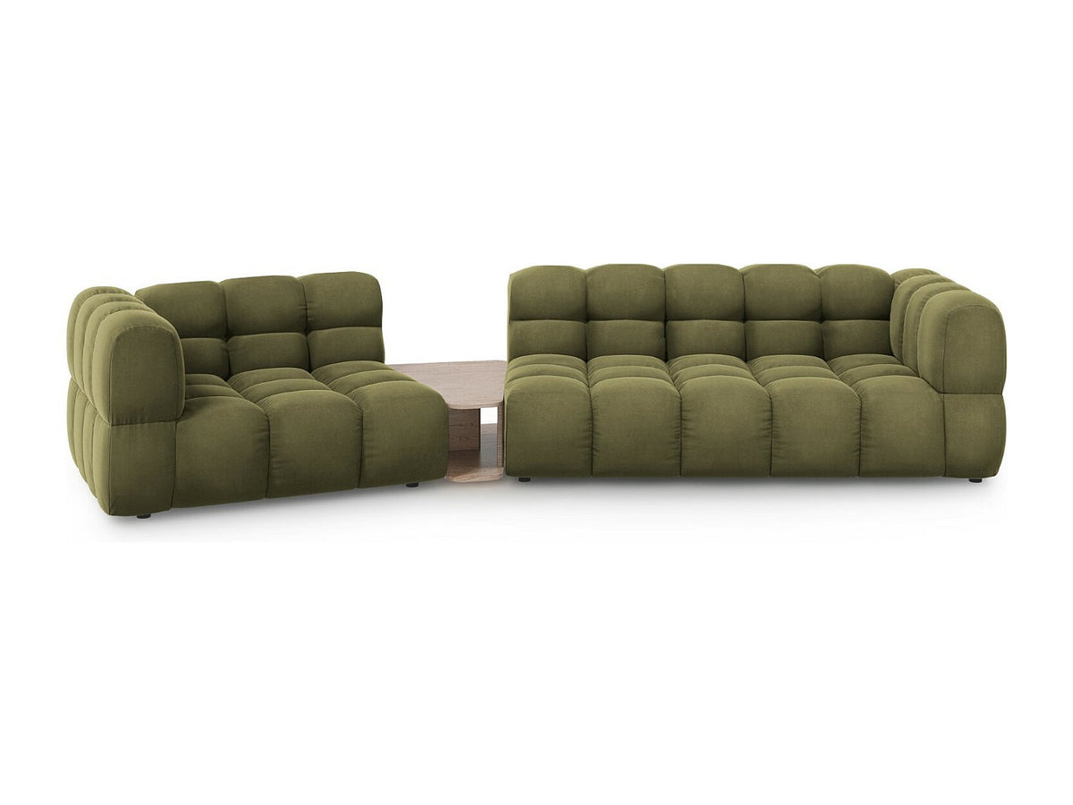 Canapé modulable 3 places vert velours