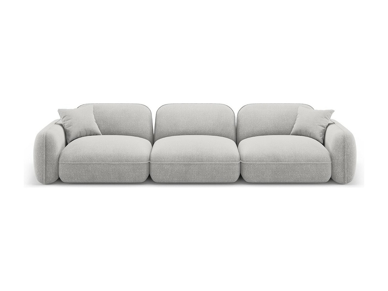 Canapé modulable 4 places gris velours