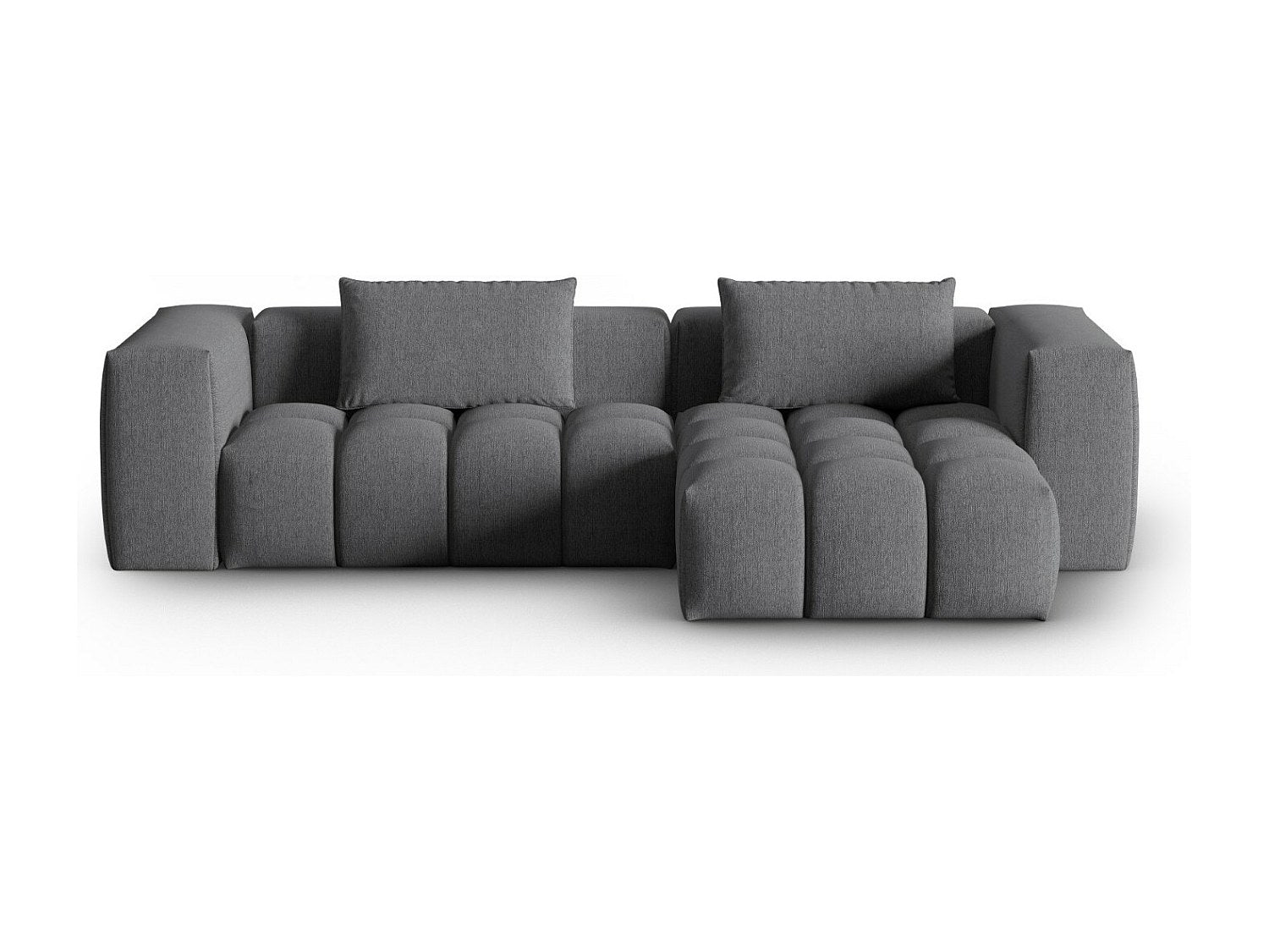 Canapé modulable 3 places gris tissu
