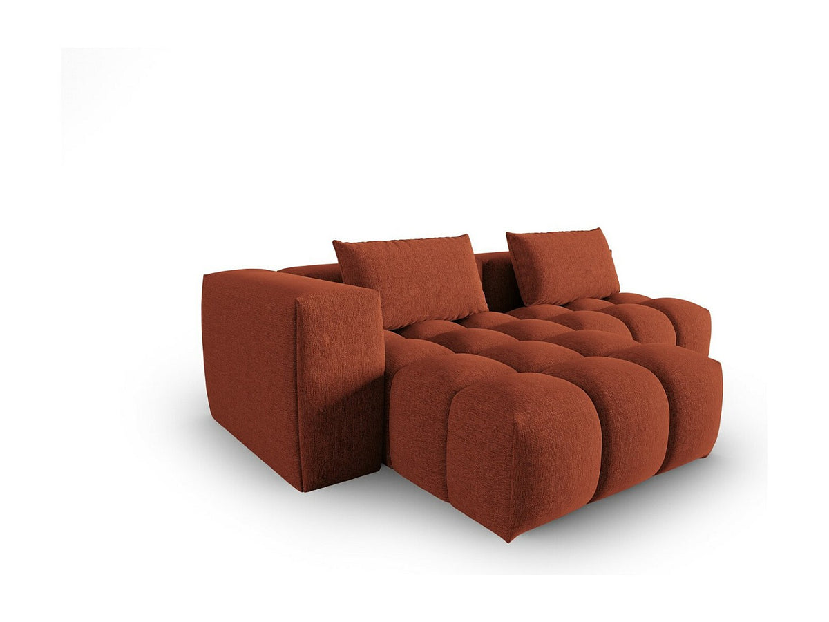 Canapé modulable 3 places orange tissu