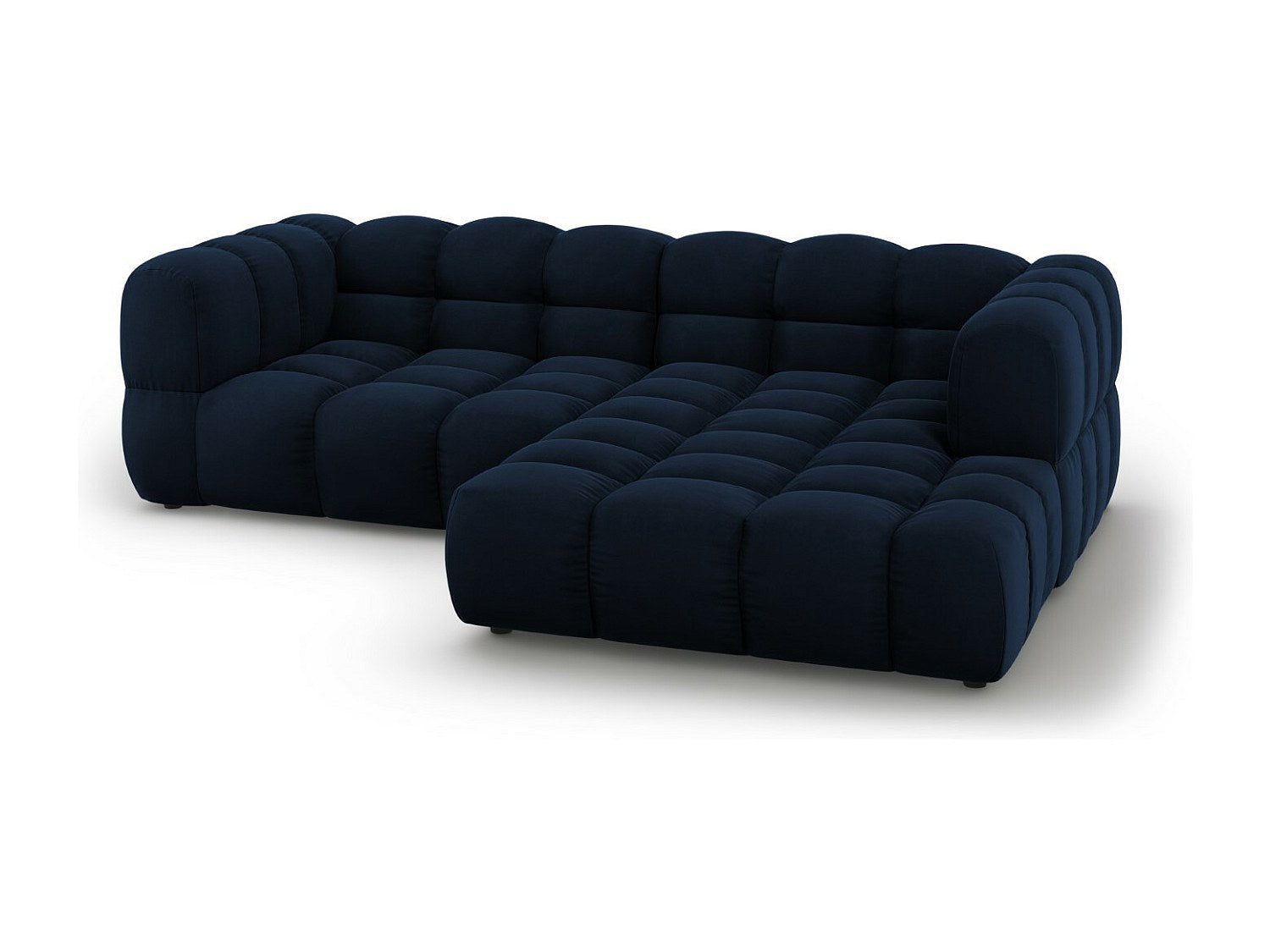 Canapé modulable 3 places bleu velours