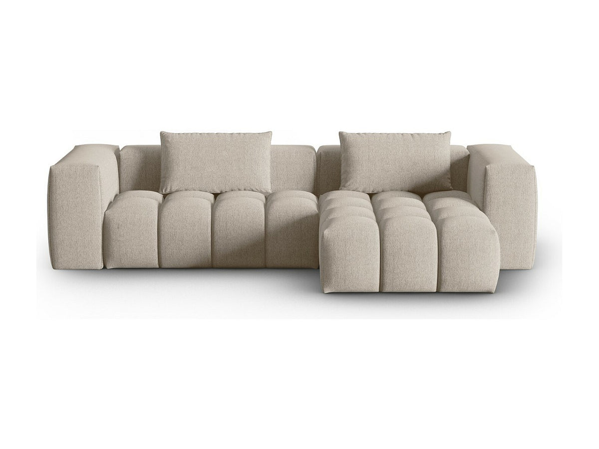 Canapé modulable 3 places marron tissu