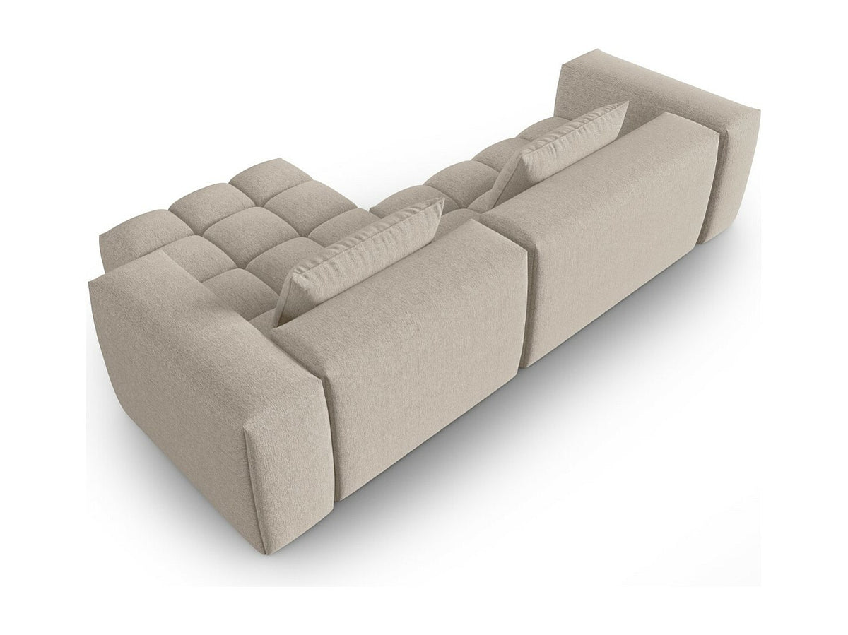 Canapé modulable 3 places marron tissu