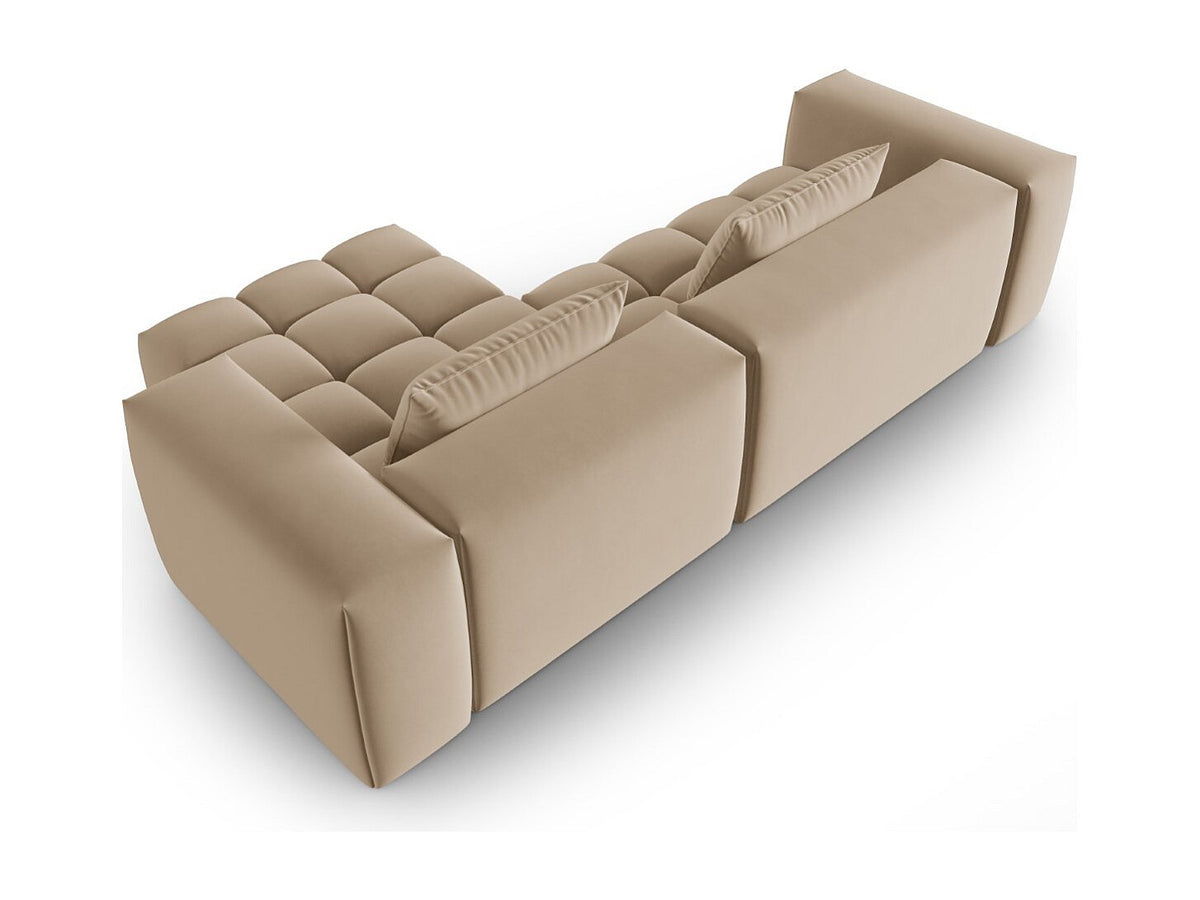 Canapé modulable 3 places marron velours