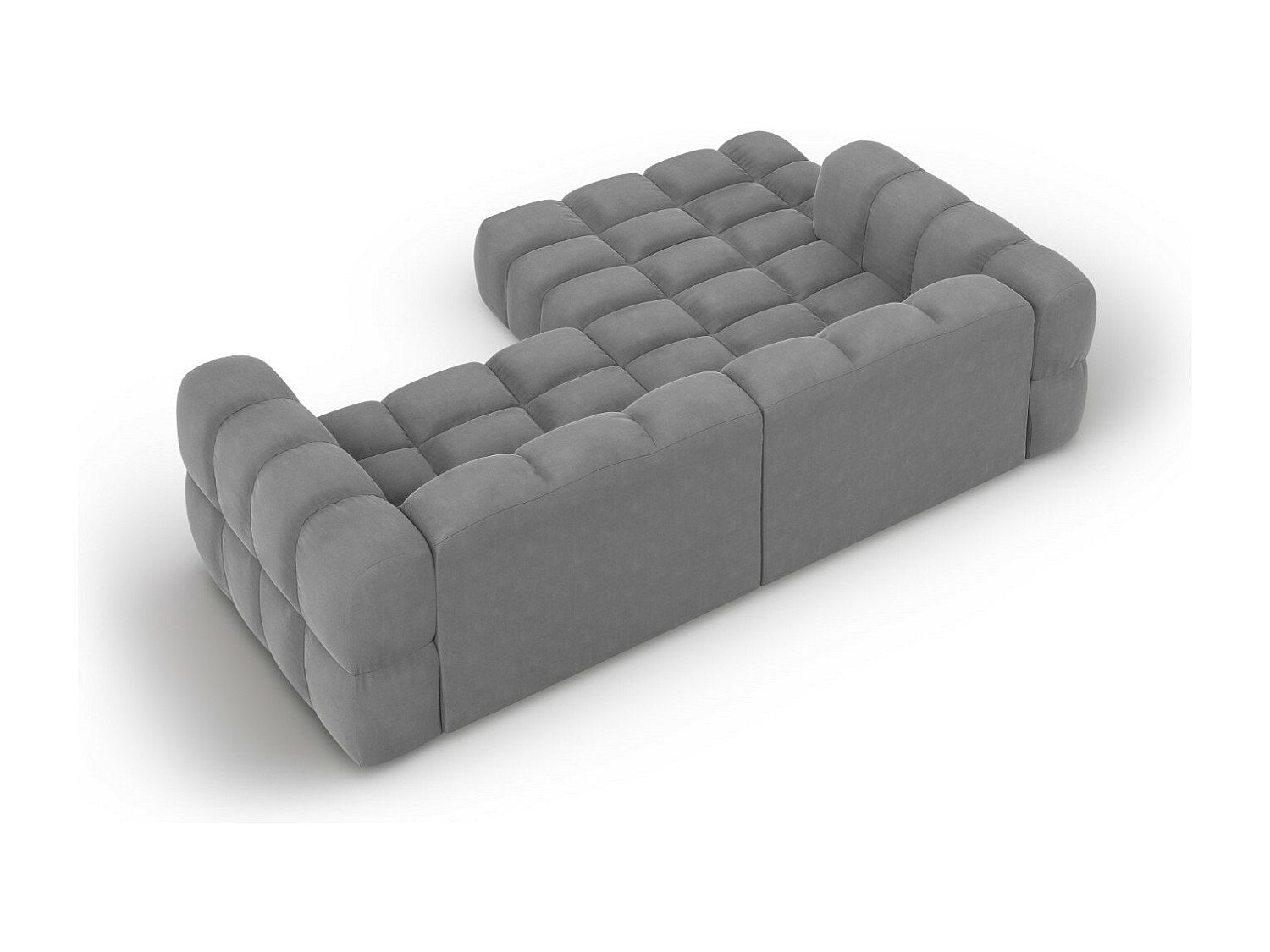 Canapé modulable 3 places gris velours