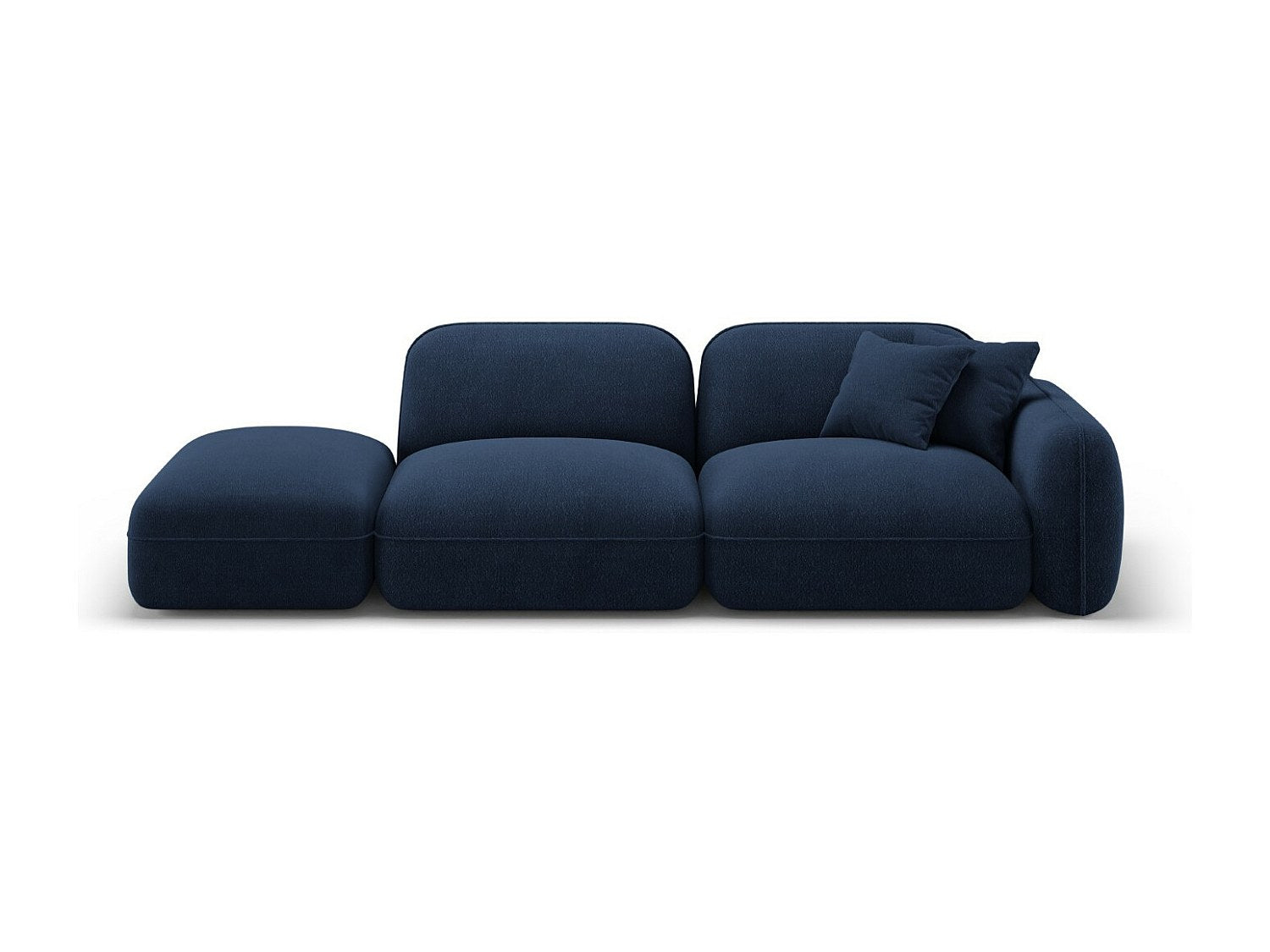 Canapé modulable 3 places bleu velours