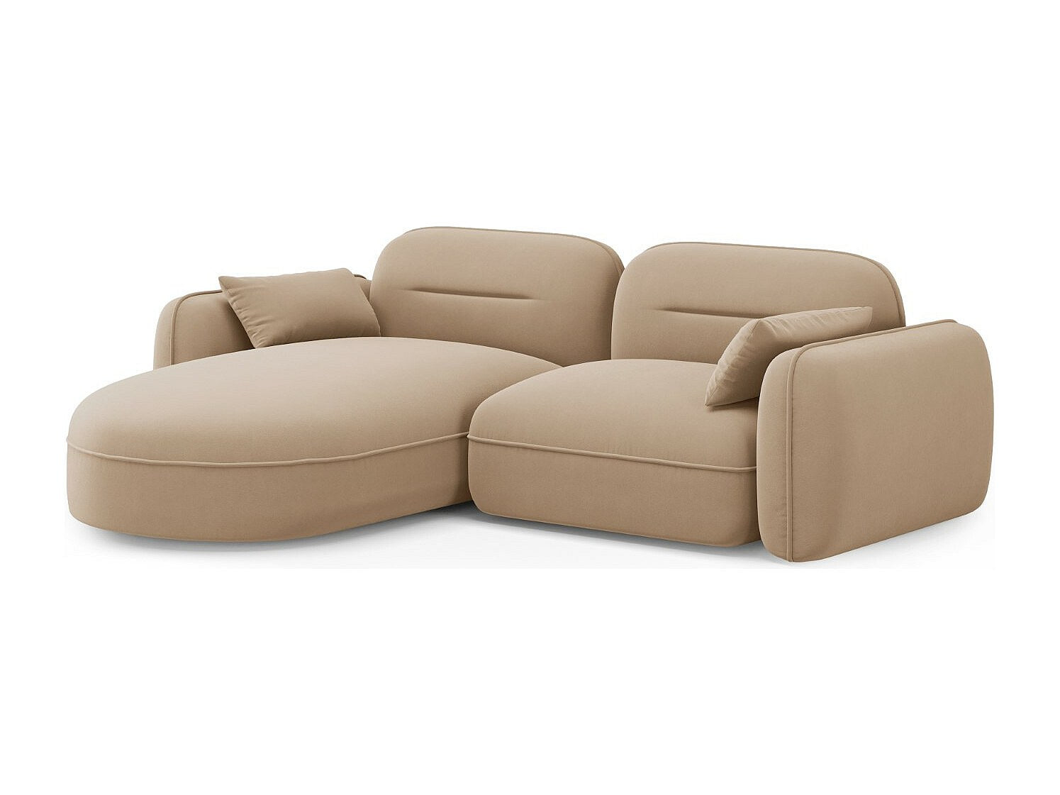 Canapé modulable 3 places marron velours