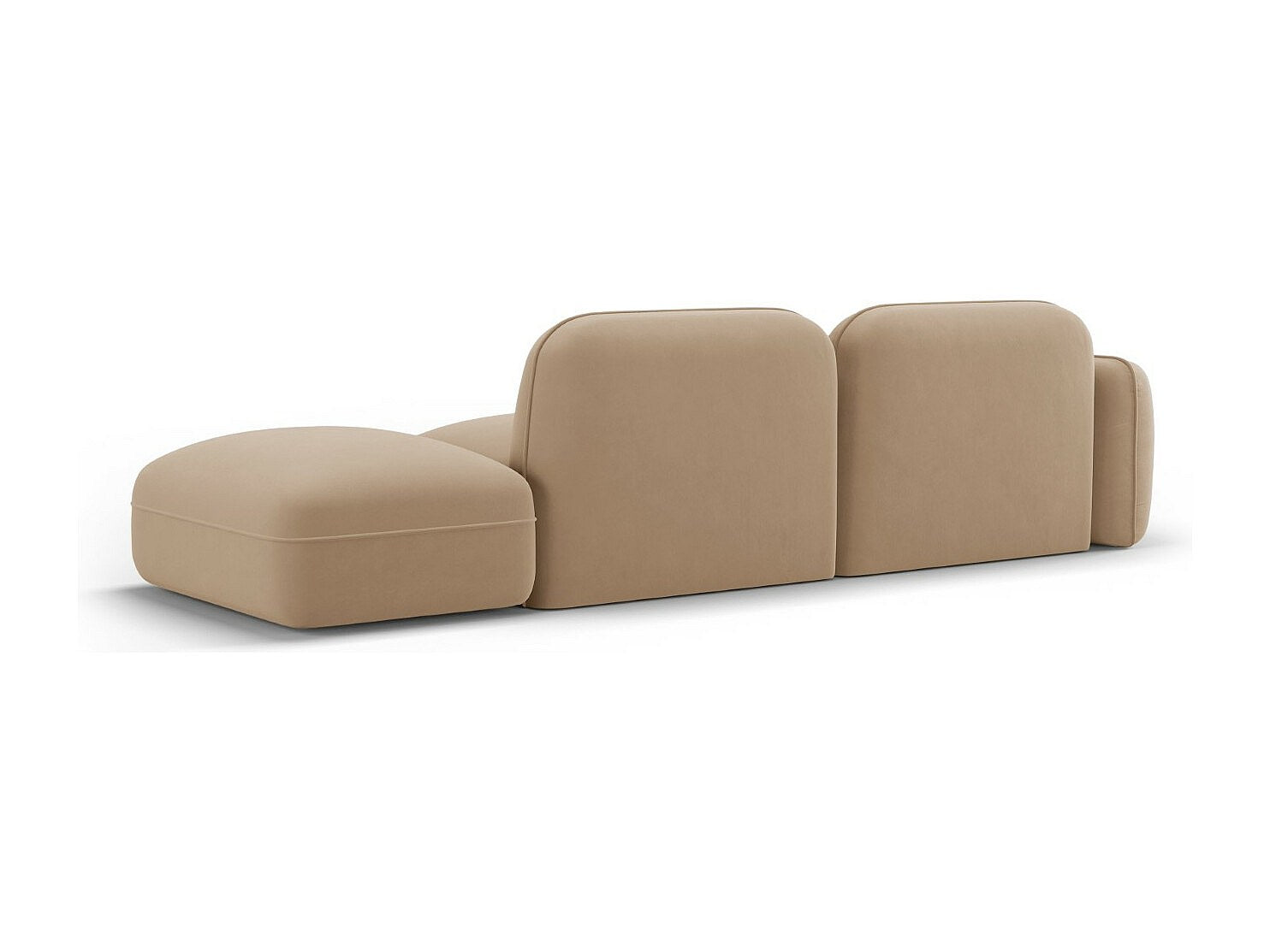 Canapé modulable 3 places marron velours