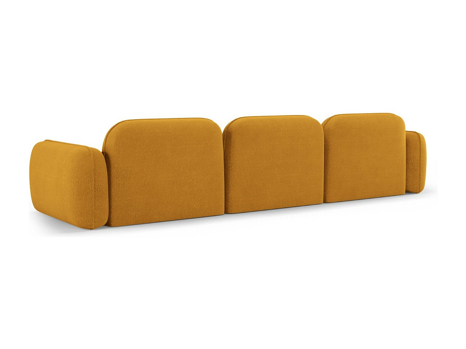 Canapé modulable 4 places jaune velours