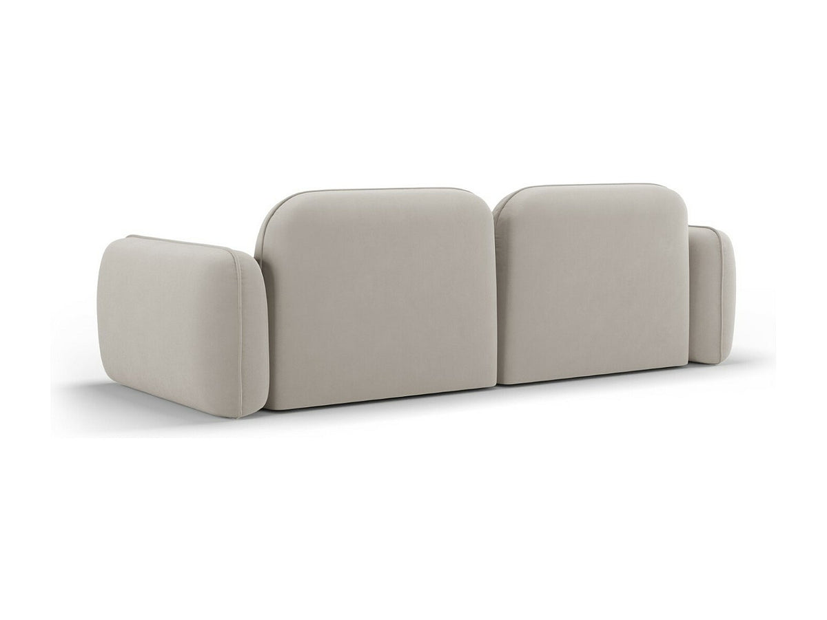 Canapé modulable 3 places beige velours