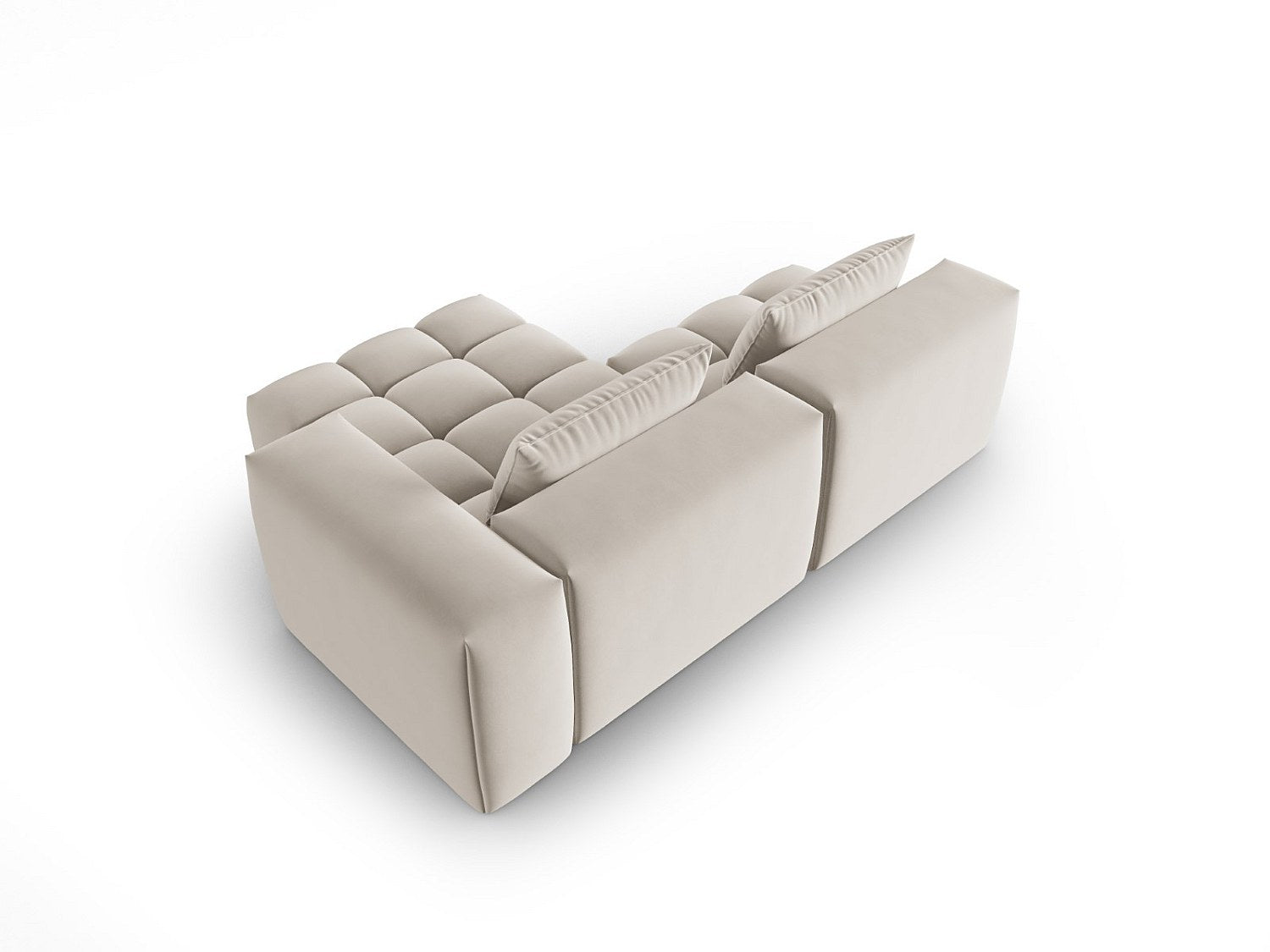 Canapé modulable 3 places blanc velours