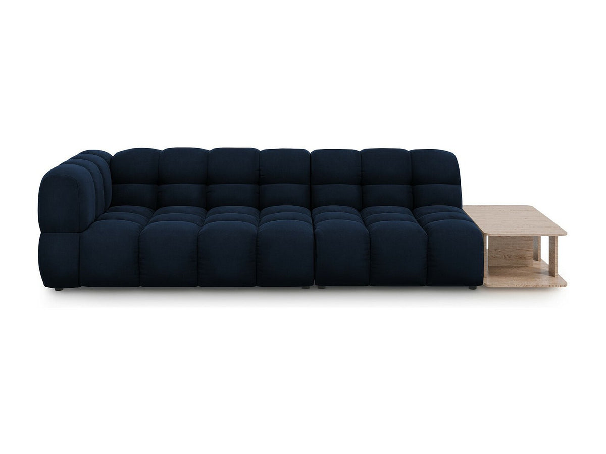 Canapé modulable 4 places bleu velours