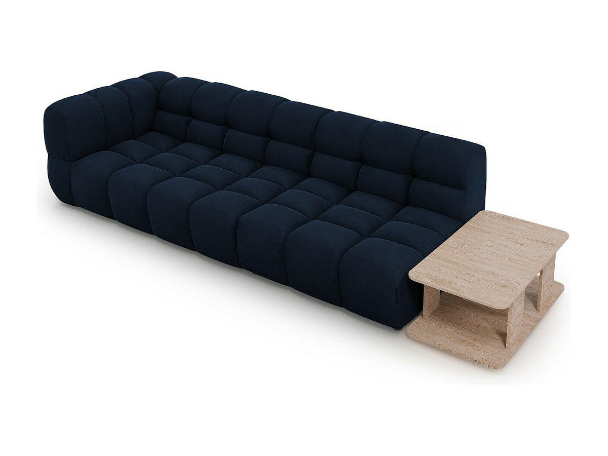 Canapé modulable 4 places bleu velours