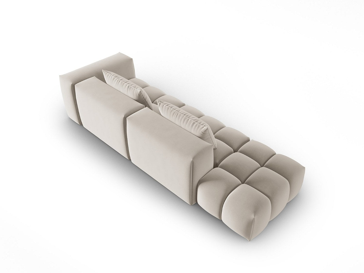 Canapé modulable 3 places blanc velours