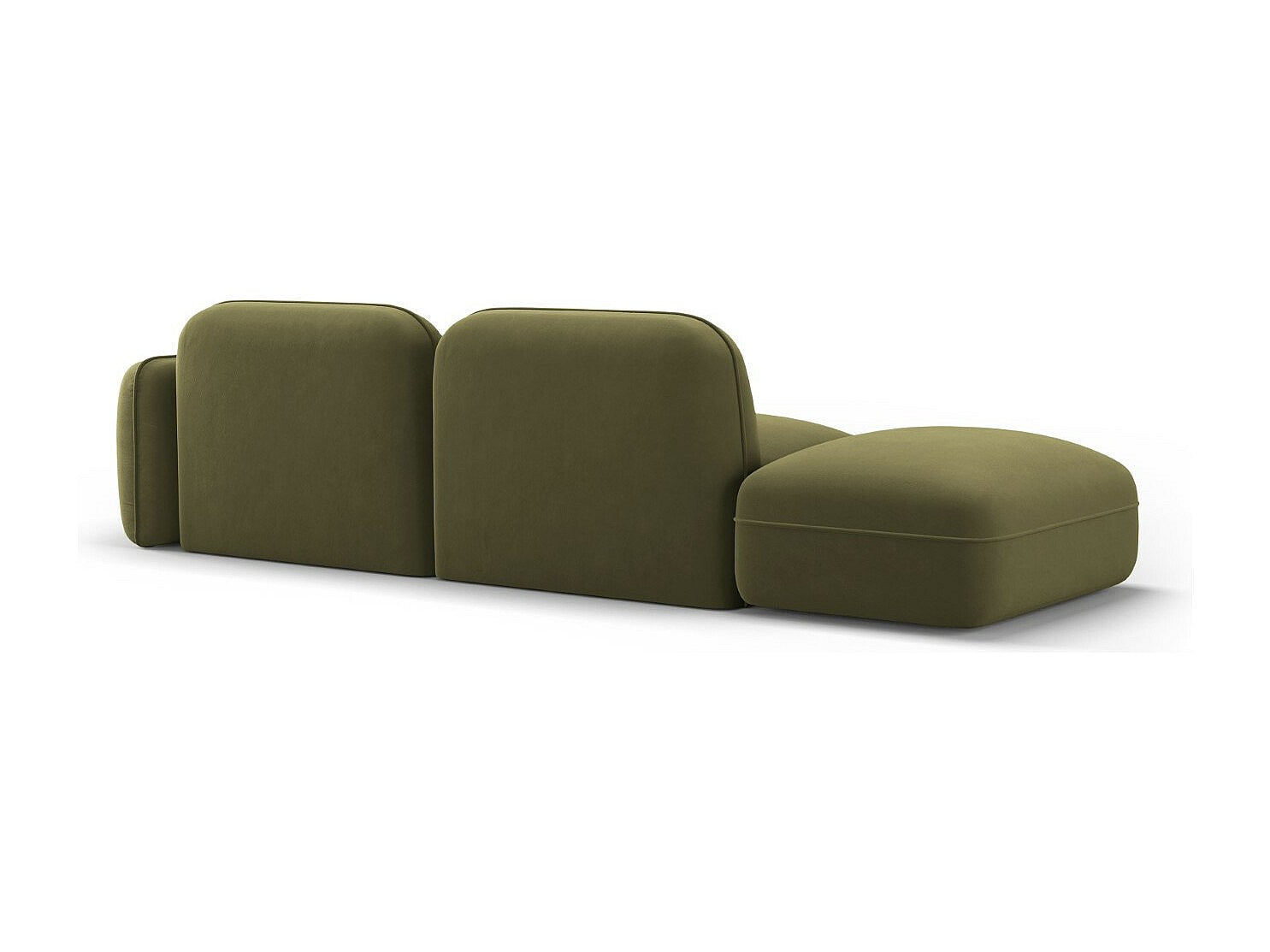 Canapé modulable 3 places vert velours