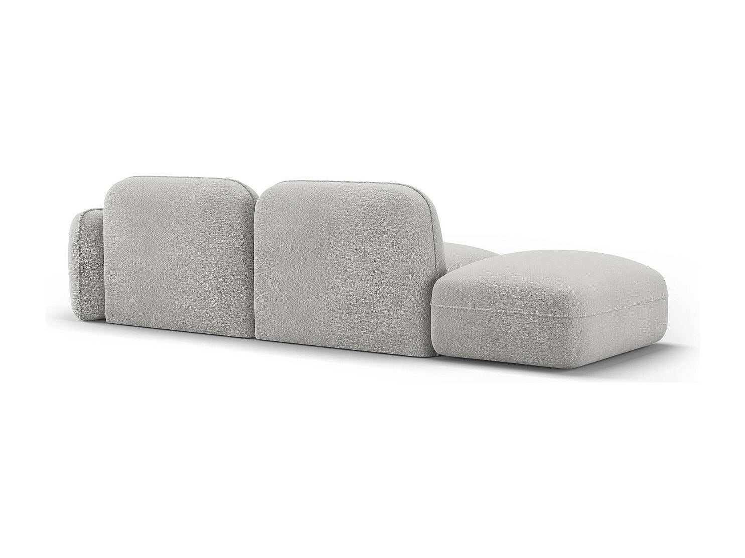 Canapé modulable 3 places gris velours