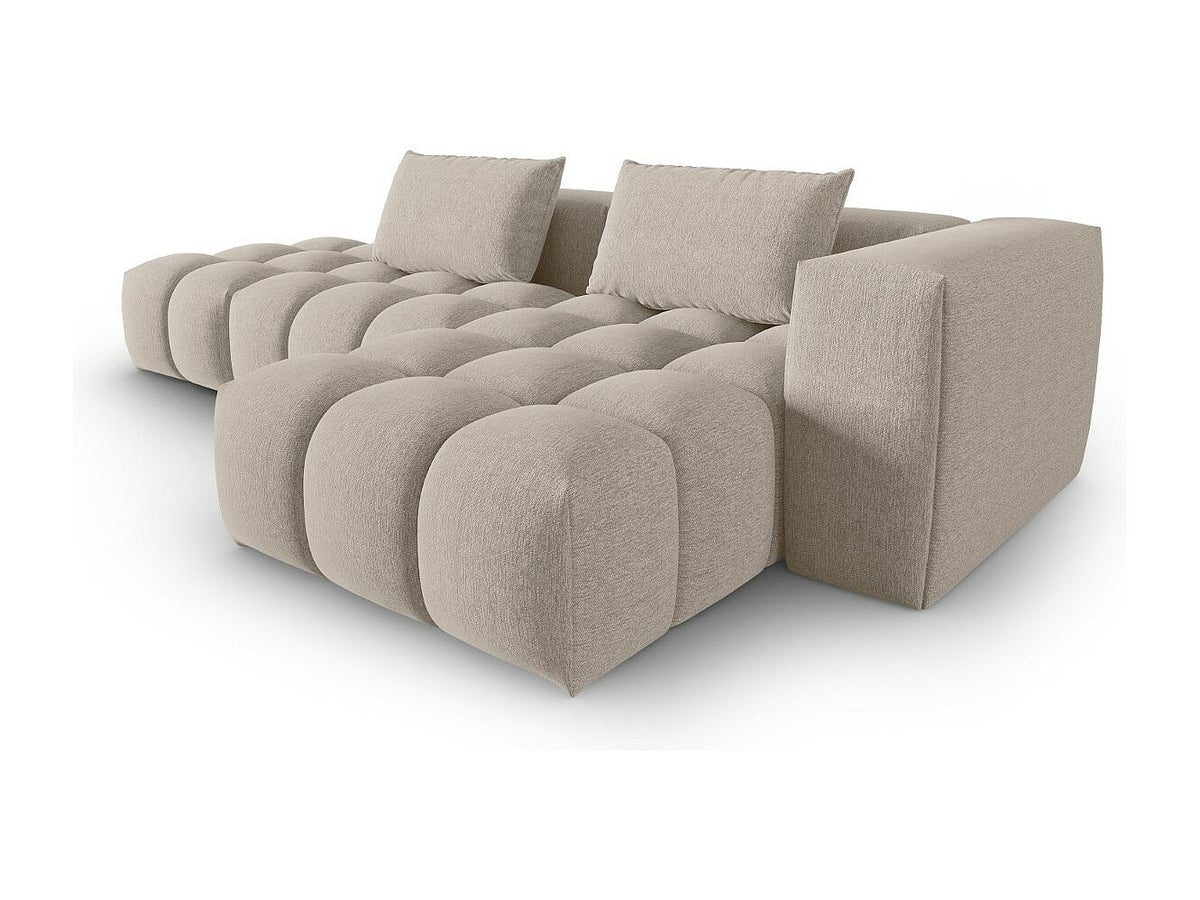 Canapé modulable 4 places marron tissu