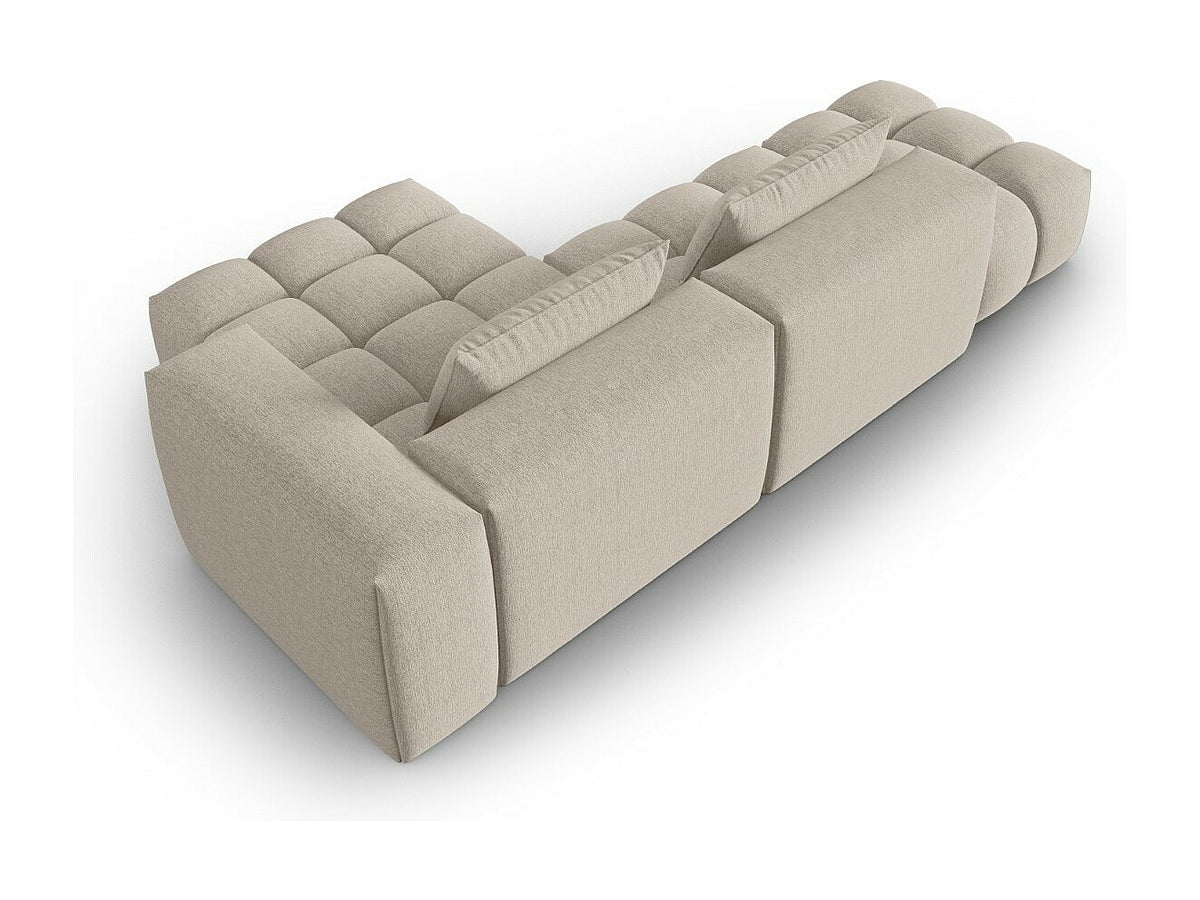 Canapé modulable 4 places marron tissu