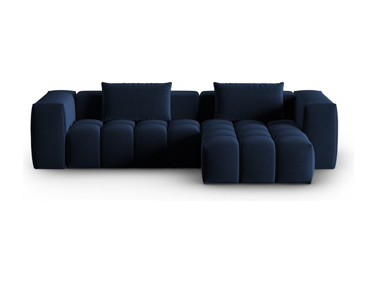 Canapé modulable 3 places bleu velours