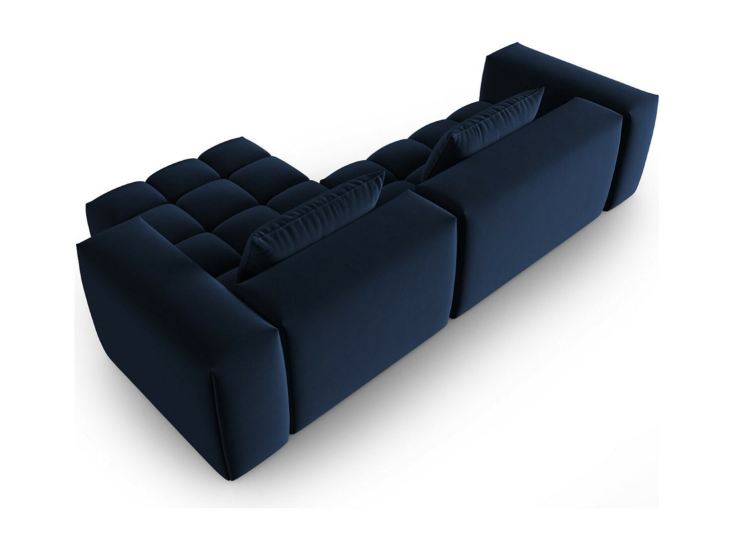 Canapé modulable 3 places bleu velours