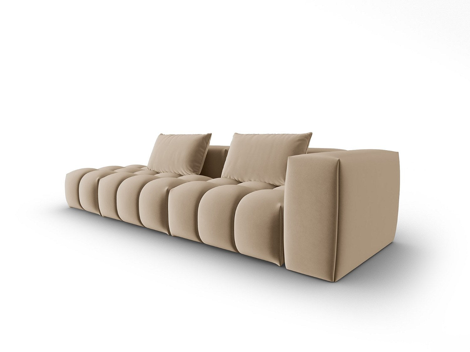 Canapé modulable 3 places marron velours