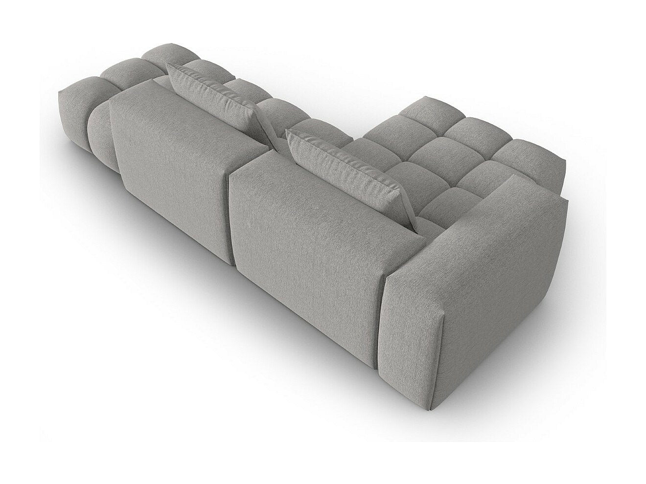 Canapé modulable 4 places beige tissu