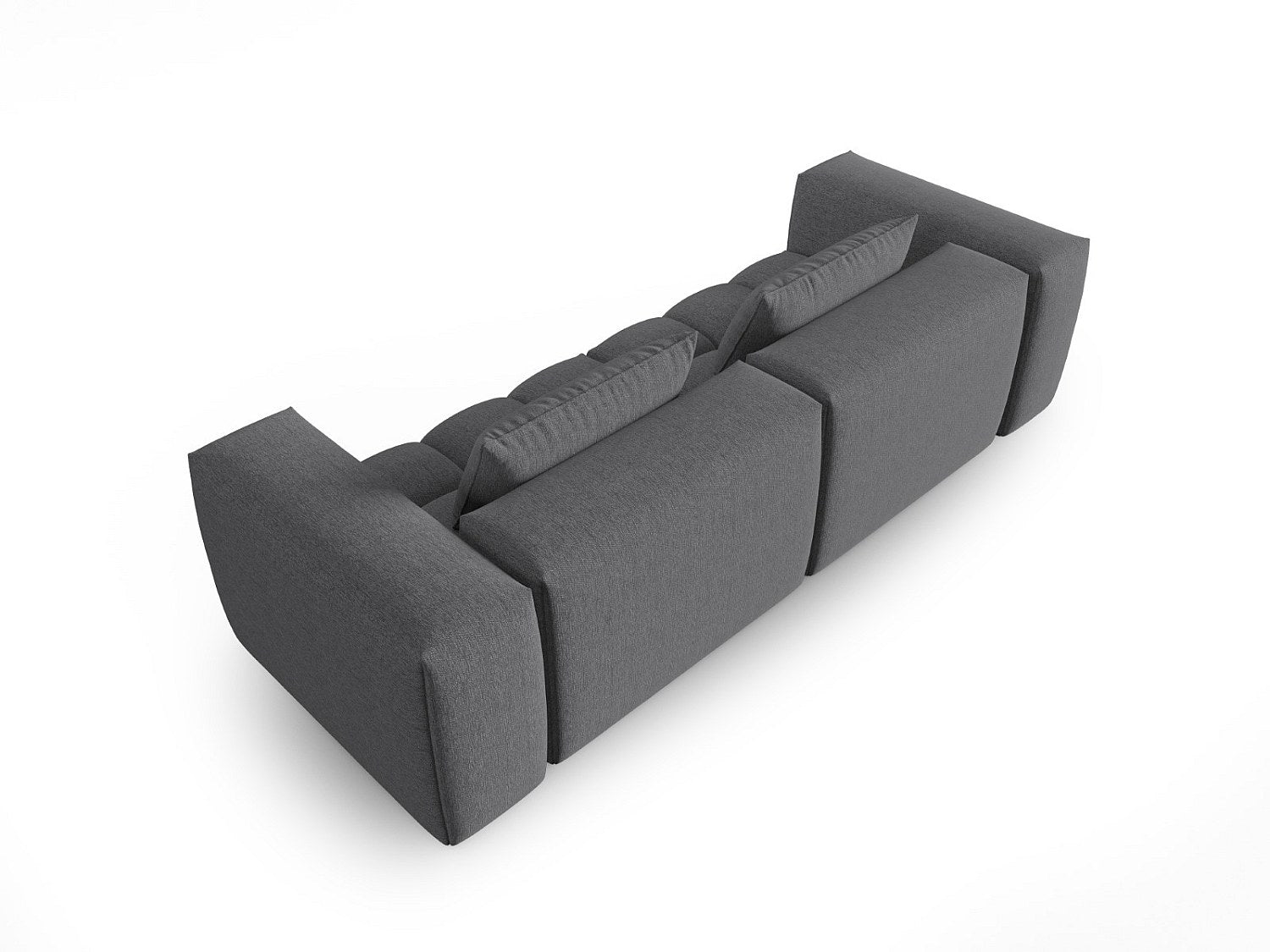 Canapé modulable 3 places gris tissu