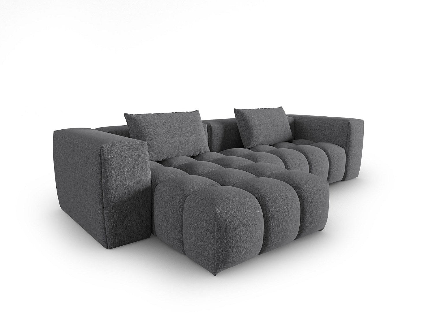 Canapé modulable 3 places gris tissu
