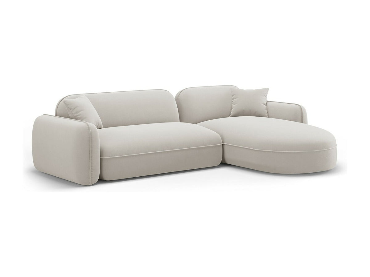 Canapé modulable 4 places beige velours