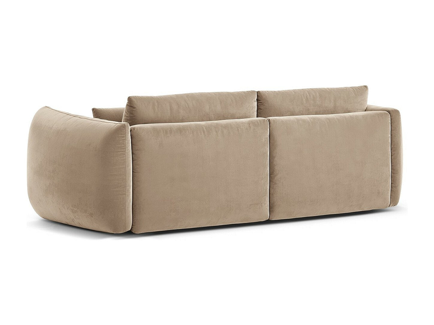 Canapé modulable 3 places beige velours