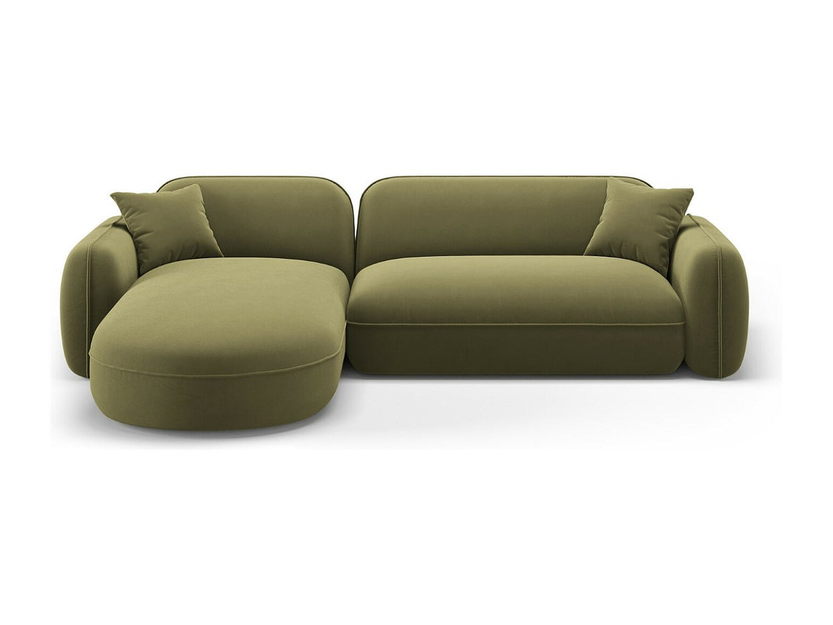 Canapé modulable 4 places vert velours