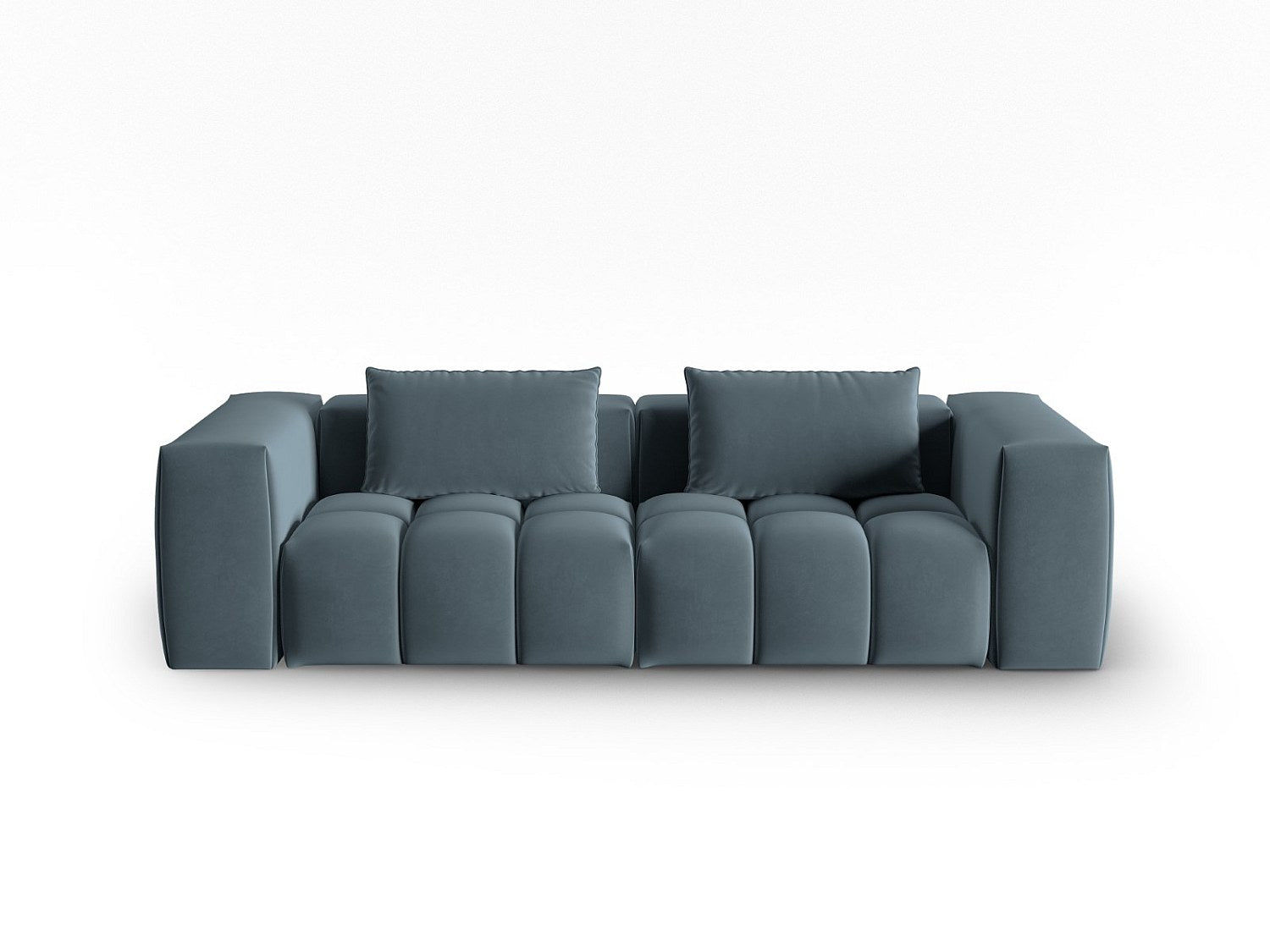 Canapé modulable 3 places bleu velours