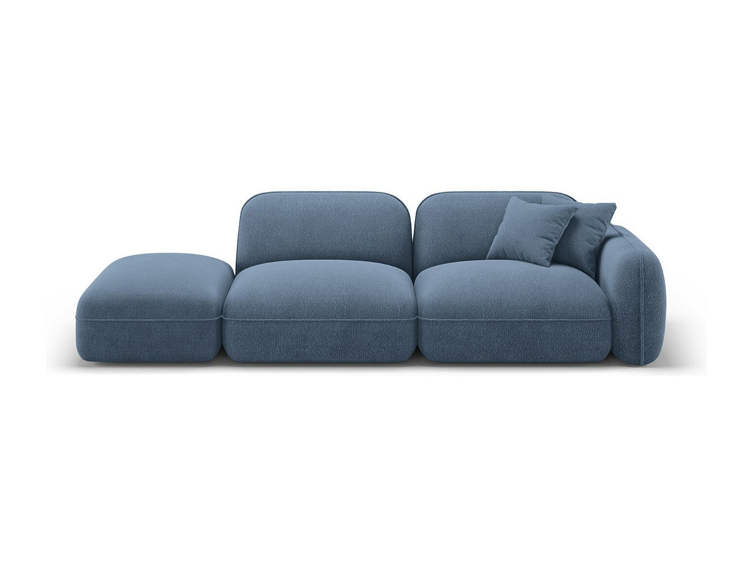 Canapé modulable 3 places bleu velours