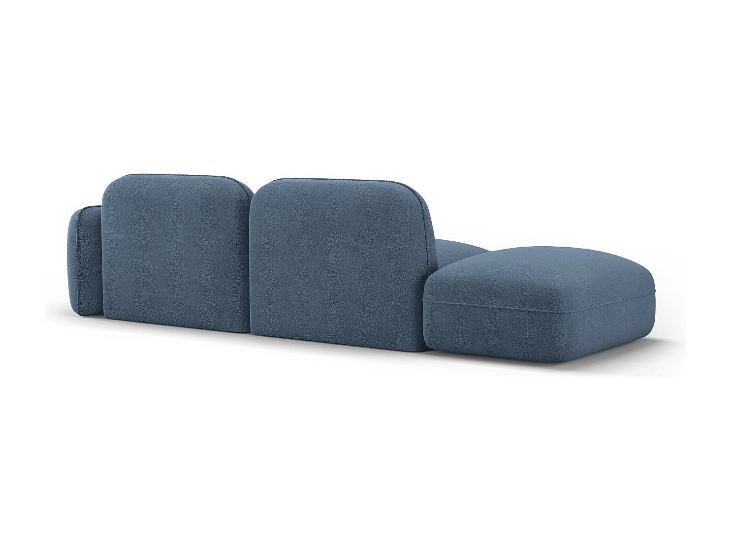 Canapé modulable 3 places bleu velours