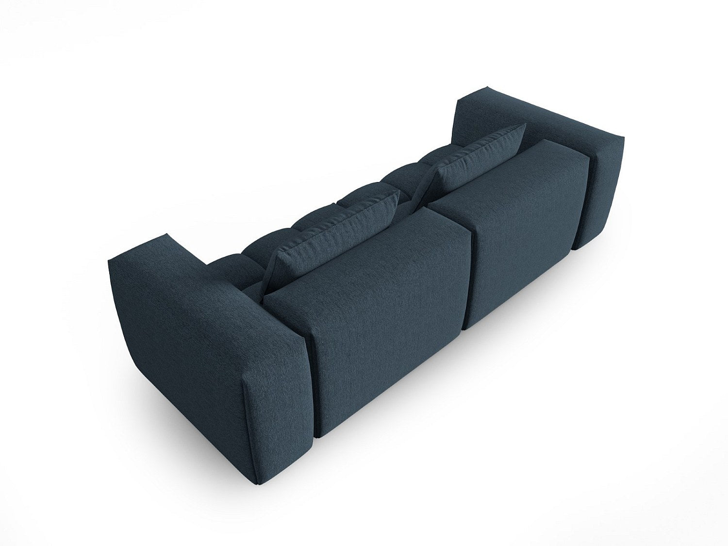 Canapé modulable 3 places bleu tissu