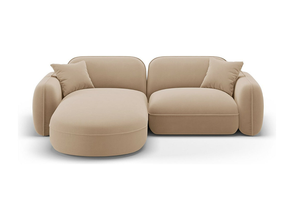 Canapé modulable 3 places marron velours