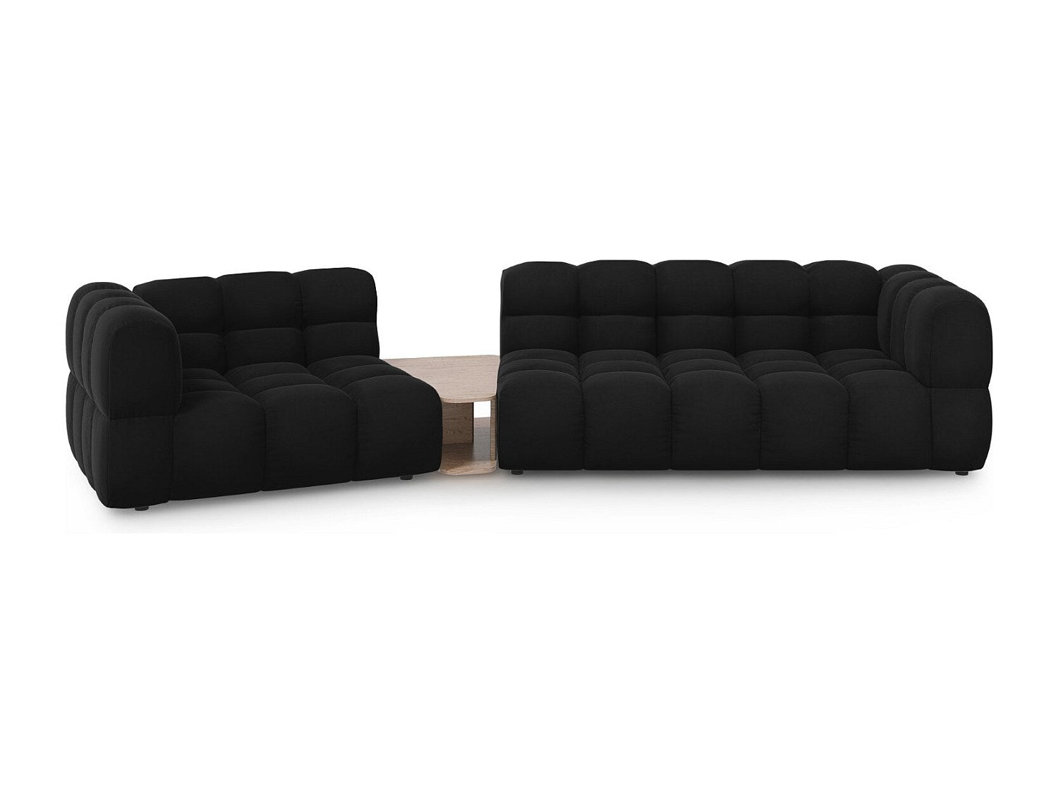 Canapé modulable 3 places noir velours