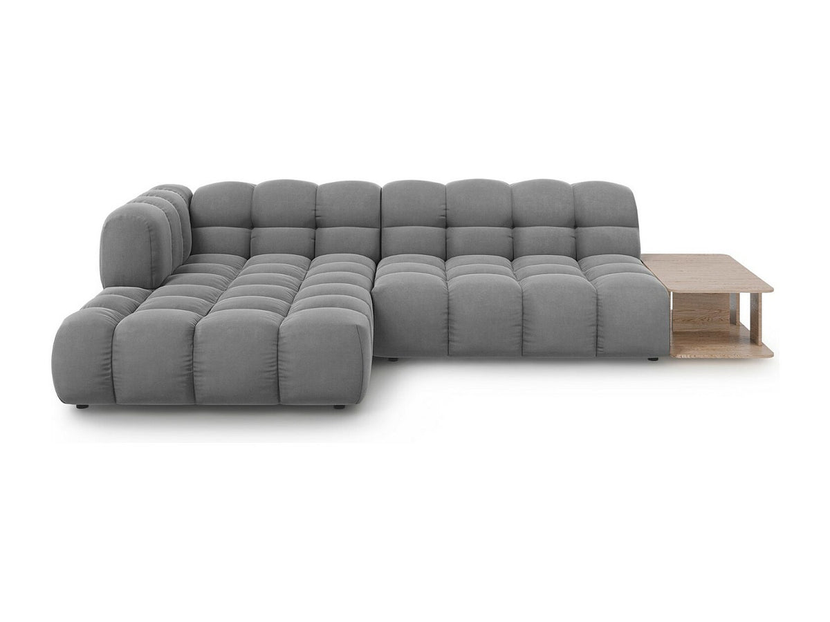 Canapé modulable 4 places gris velours