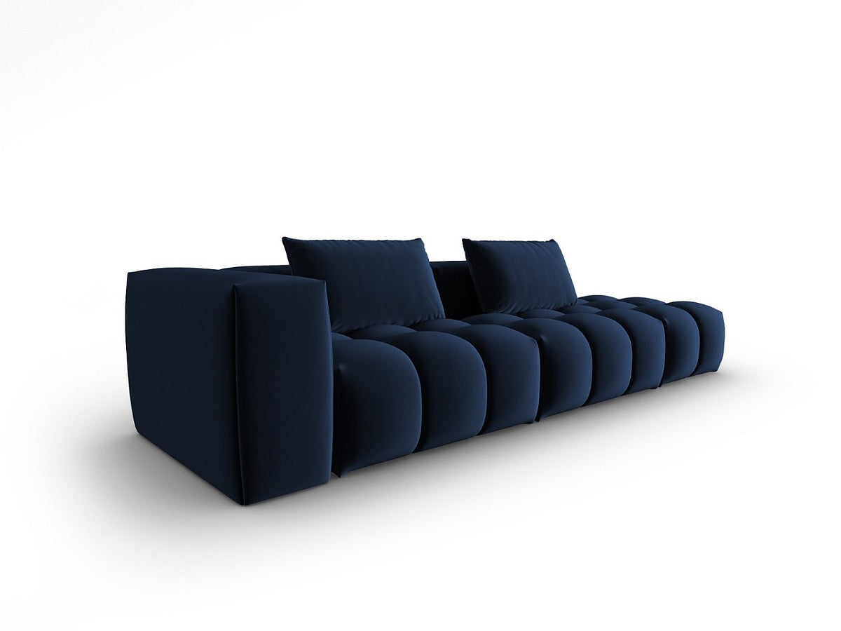 Canapé modulable 3 places bleu velours