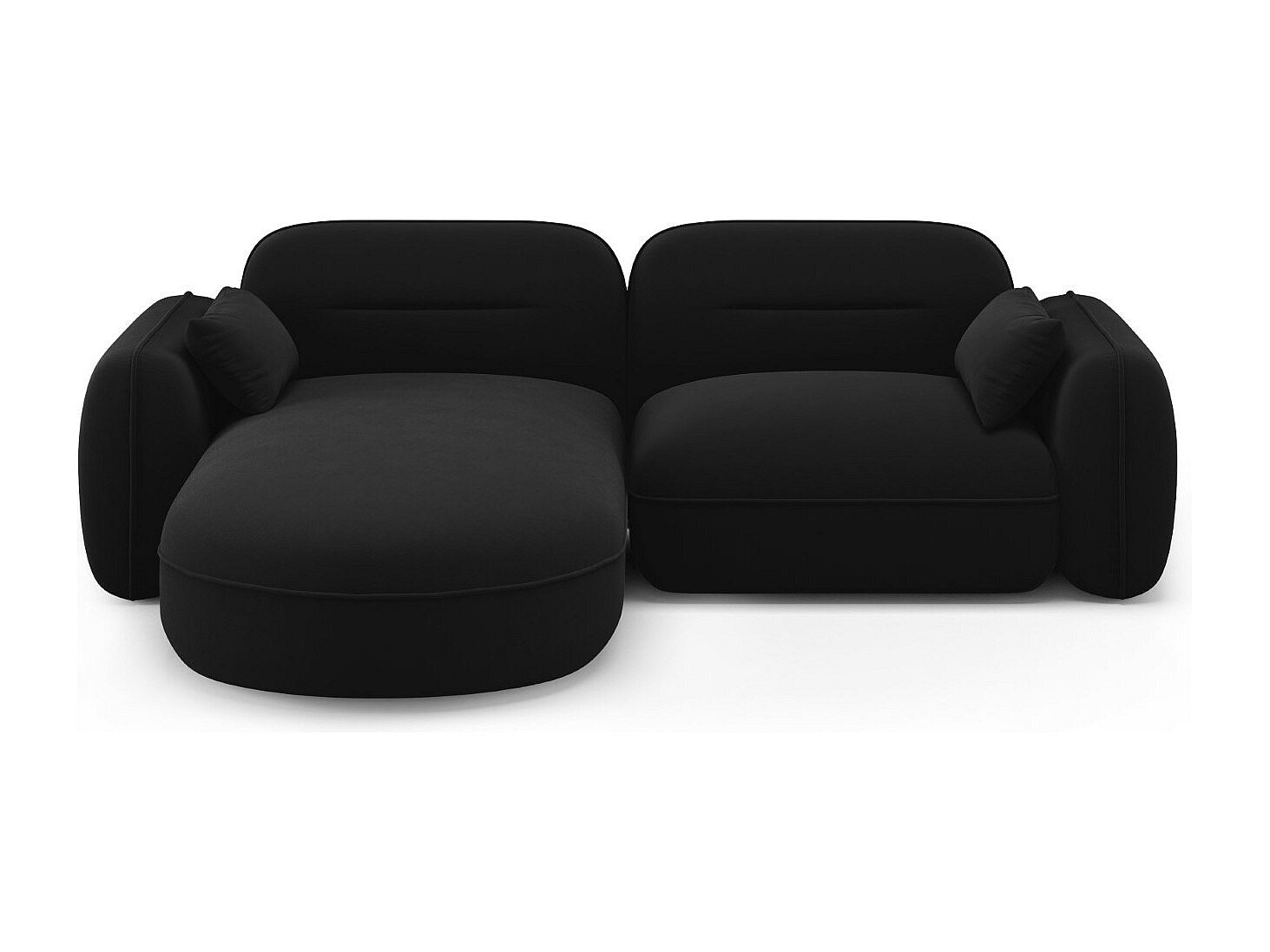Canapé modulable 3 places noir velours