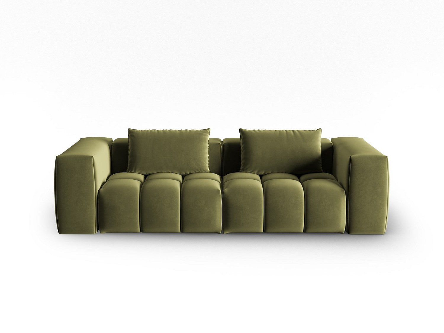 Canapé modulable 3 places vert velours