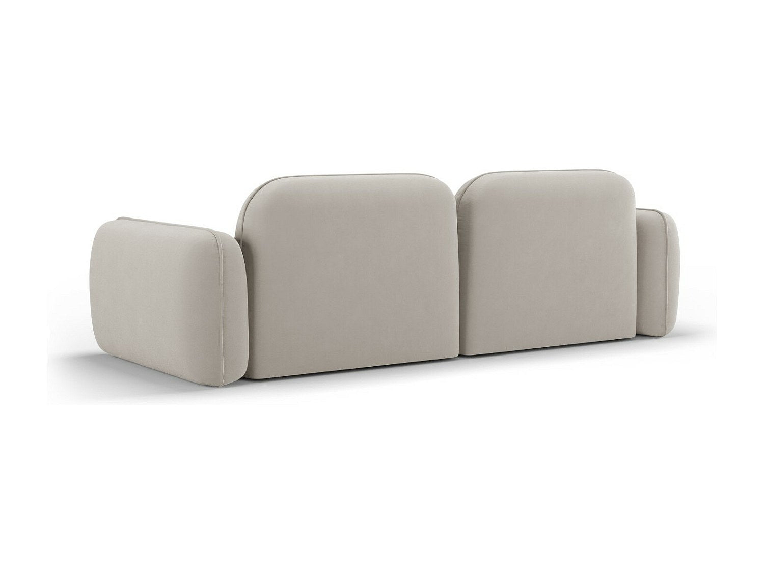 Canapé modulable 3 places beige velours