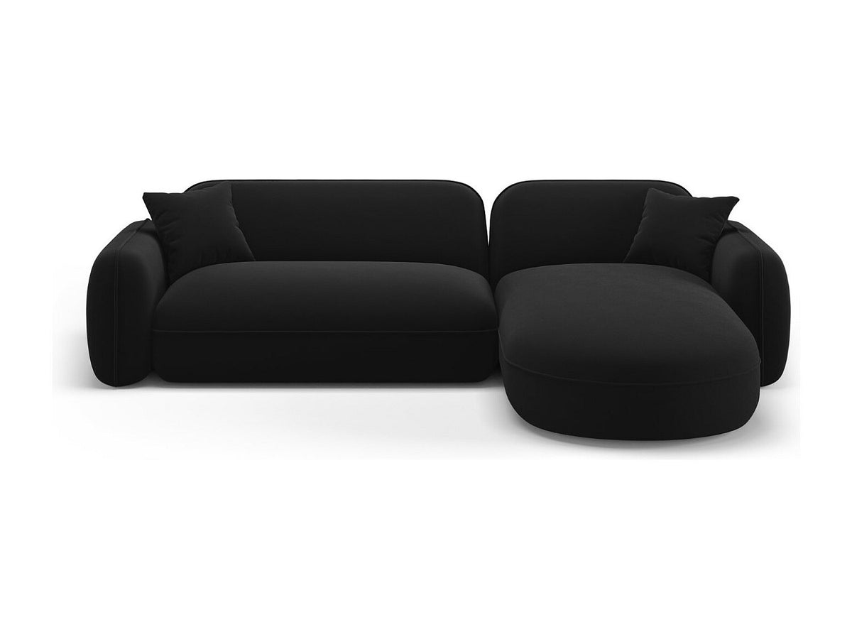 Canapé modulable 4 places noir velours