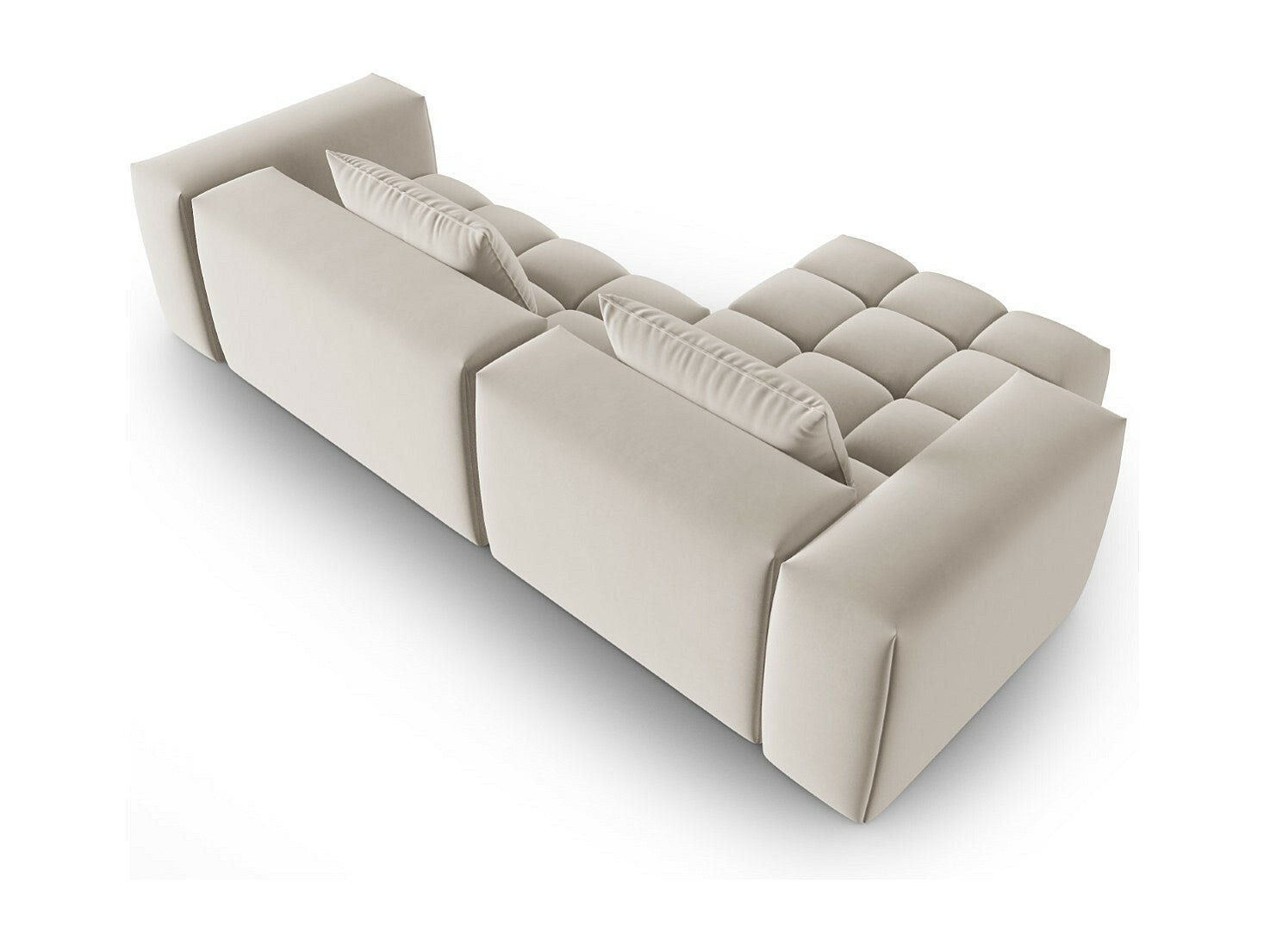 Canapé modulable 3 places blanc velours