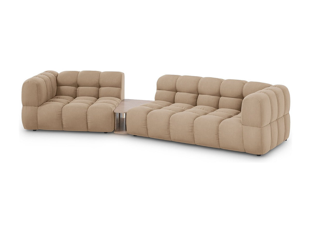 Canapé modulable 3 places marron velours