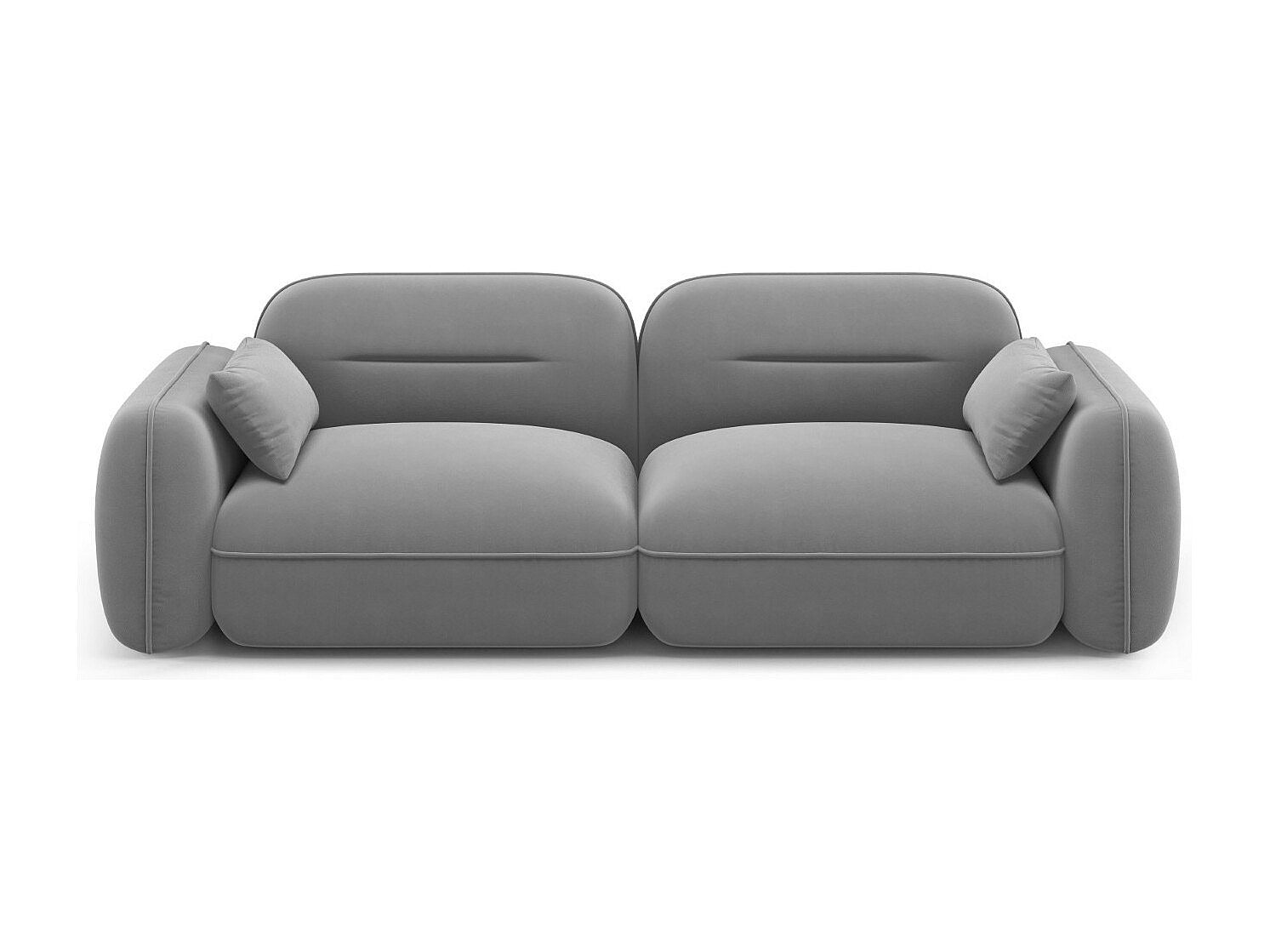 Canapé modulable 3 places gris velours