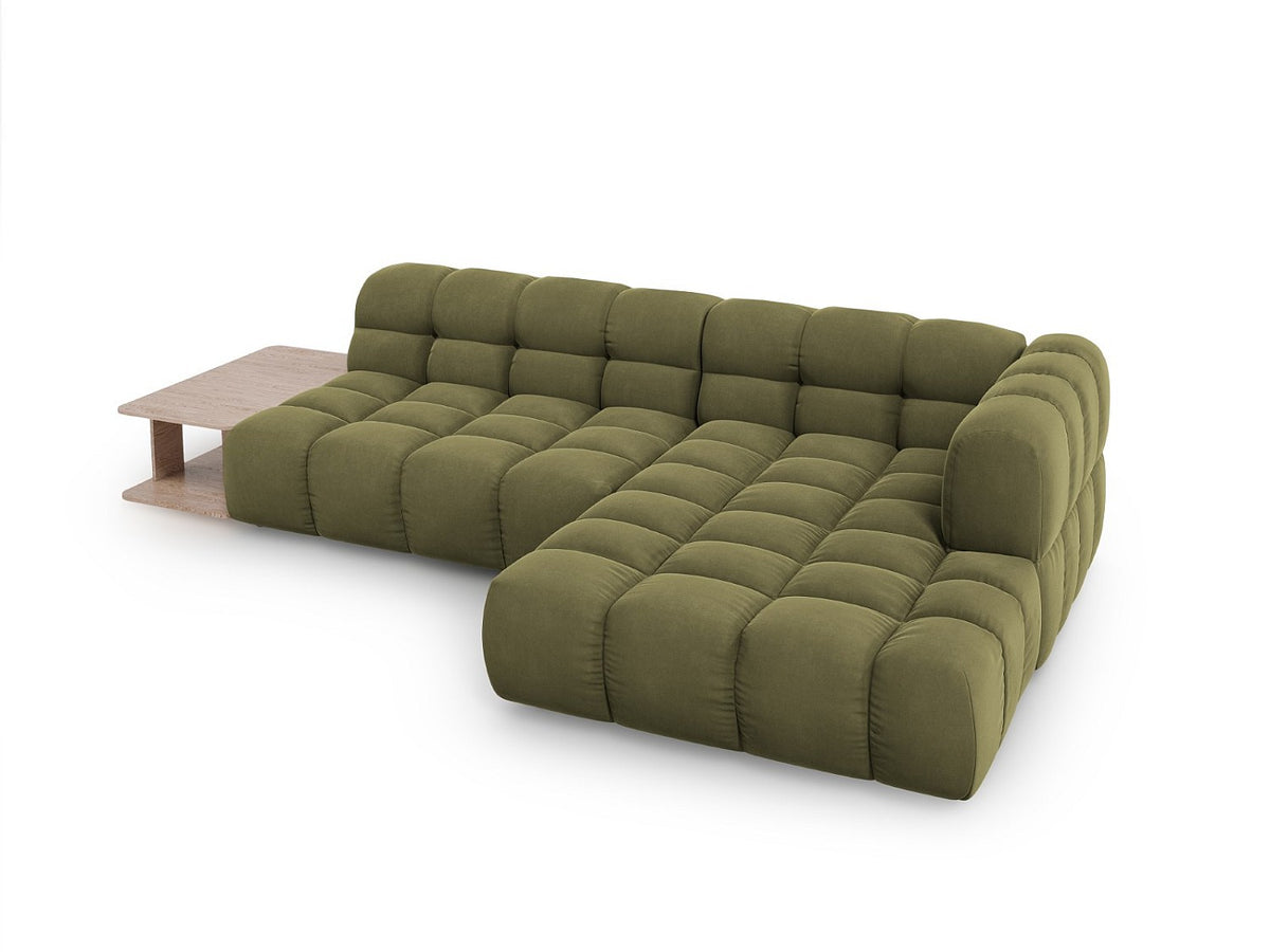 Canapé modulable 4 places vert velours